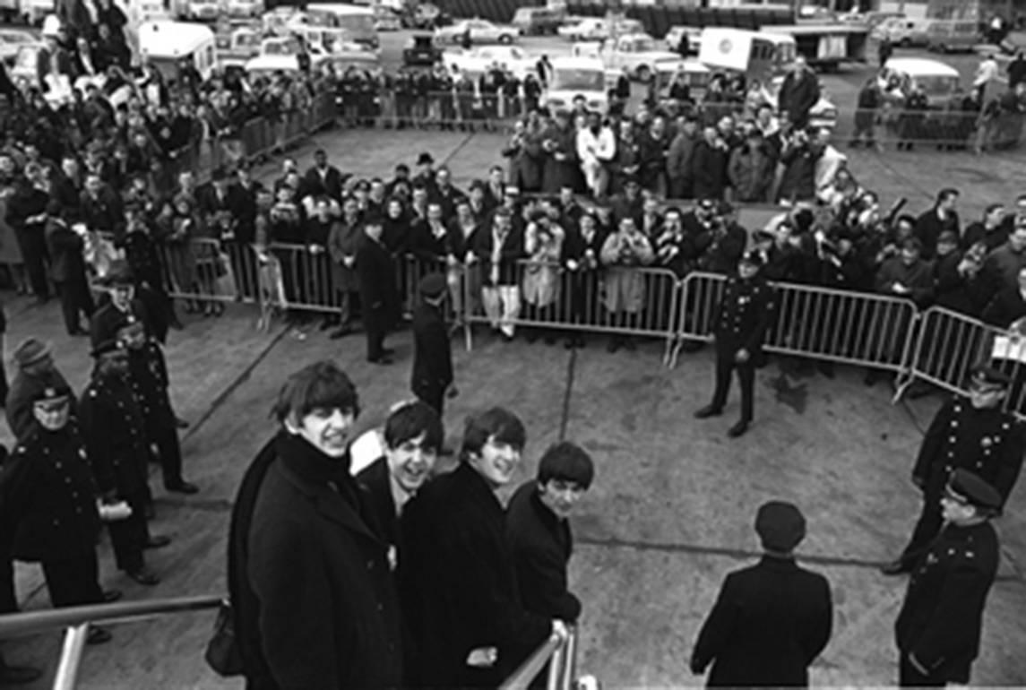 Harry Benson Black and White Photograph - Beatles Arriving, New York, 1964