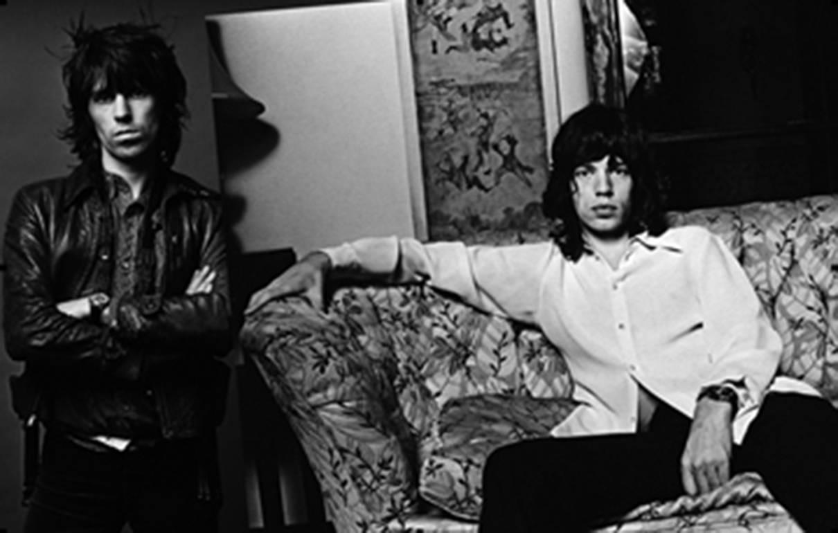 Norman Seeff Black and White Photograph - Sessions Spread: Keith Richards & Mick Jagger, Los Angeles 