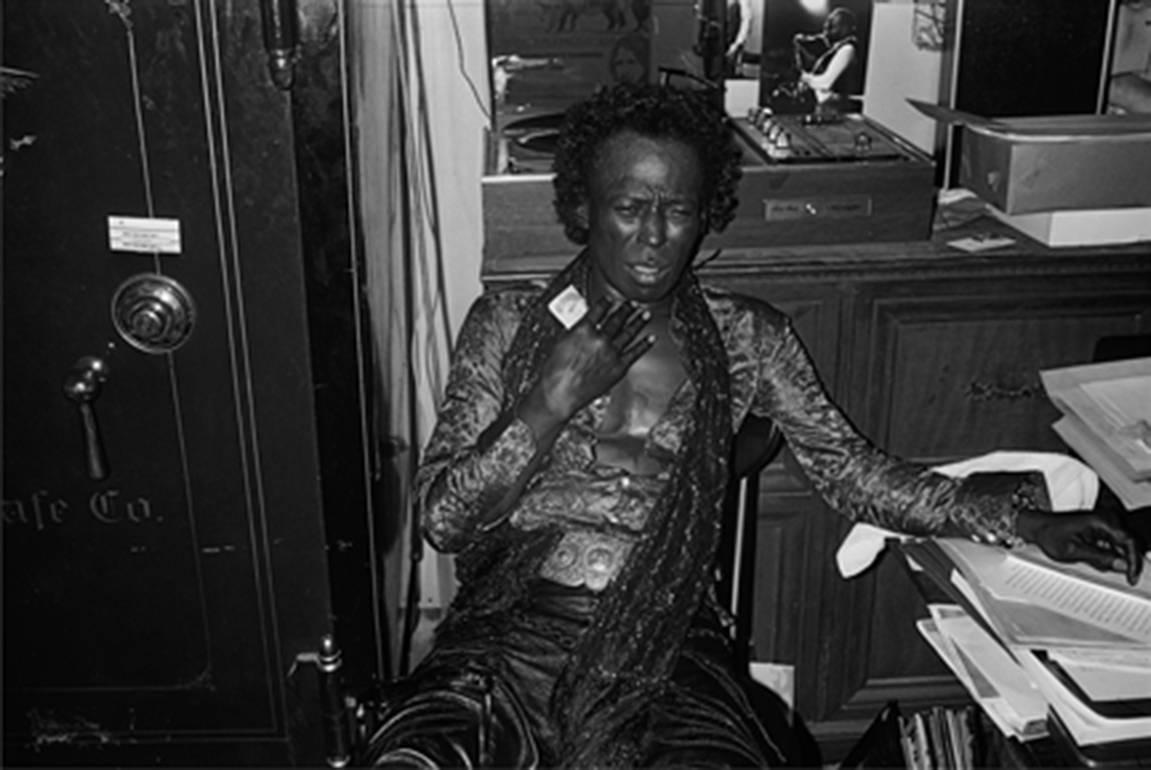 Norman Seeff Black and White Photograph - On the Road: Miles Davis, On the Road