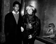 Andy Warhol and Jean-Michel Basquiat at Area, New York