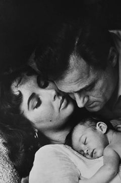 Elizabeth Taylor, Mike Todd y su hija Liza, revista LIFE