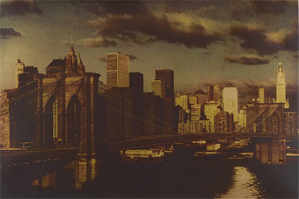 Sheila Metzner Color Photograph - Brooklyn Bridge. Hokusai Series