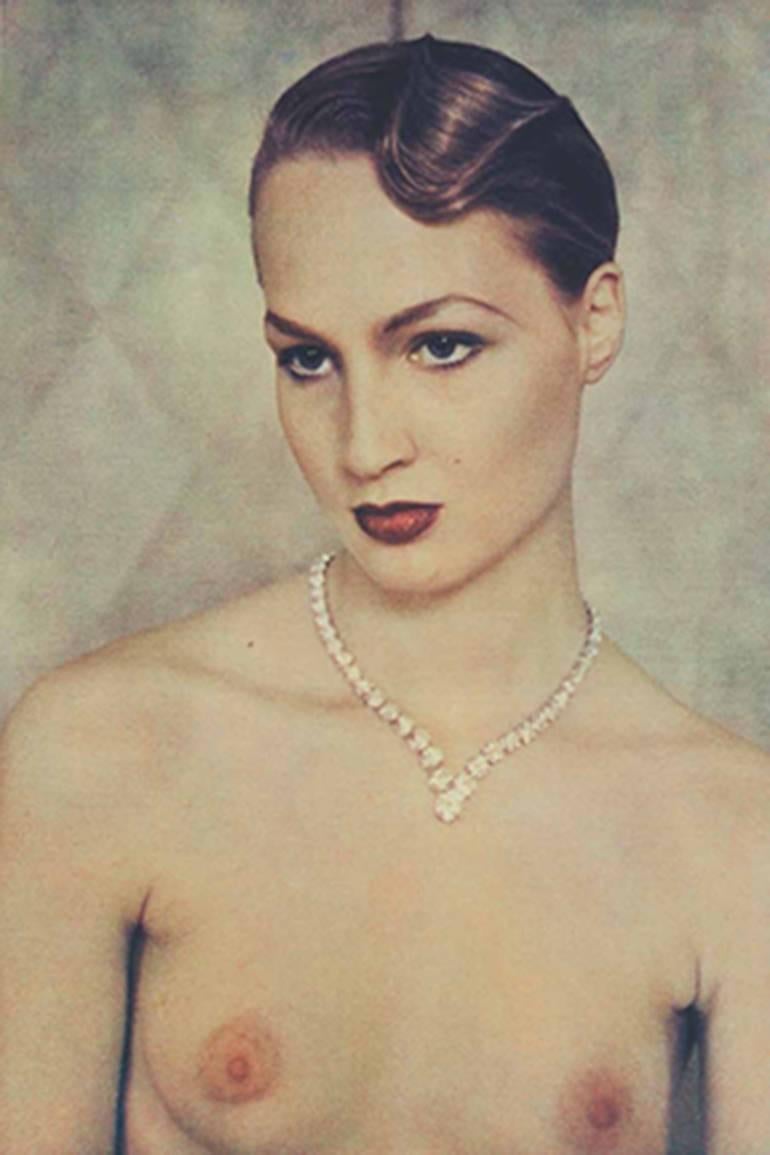 Sheila Metzner Color Photograph - Rebecca. Diamond Necklace. 1984