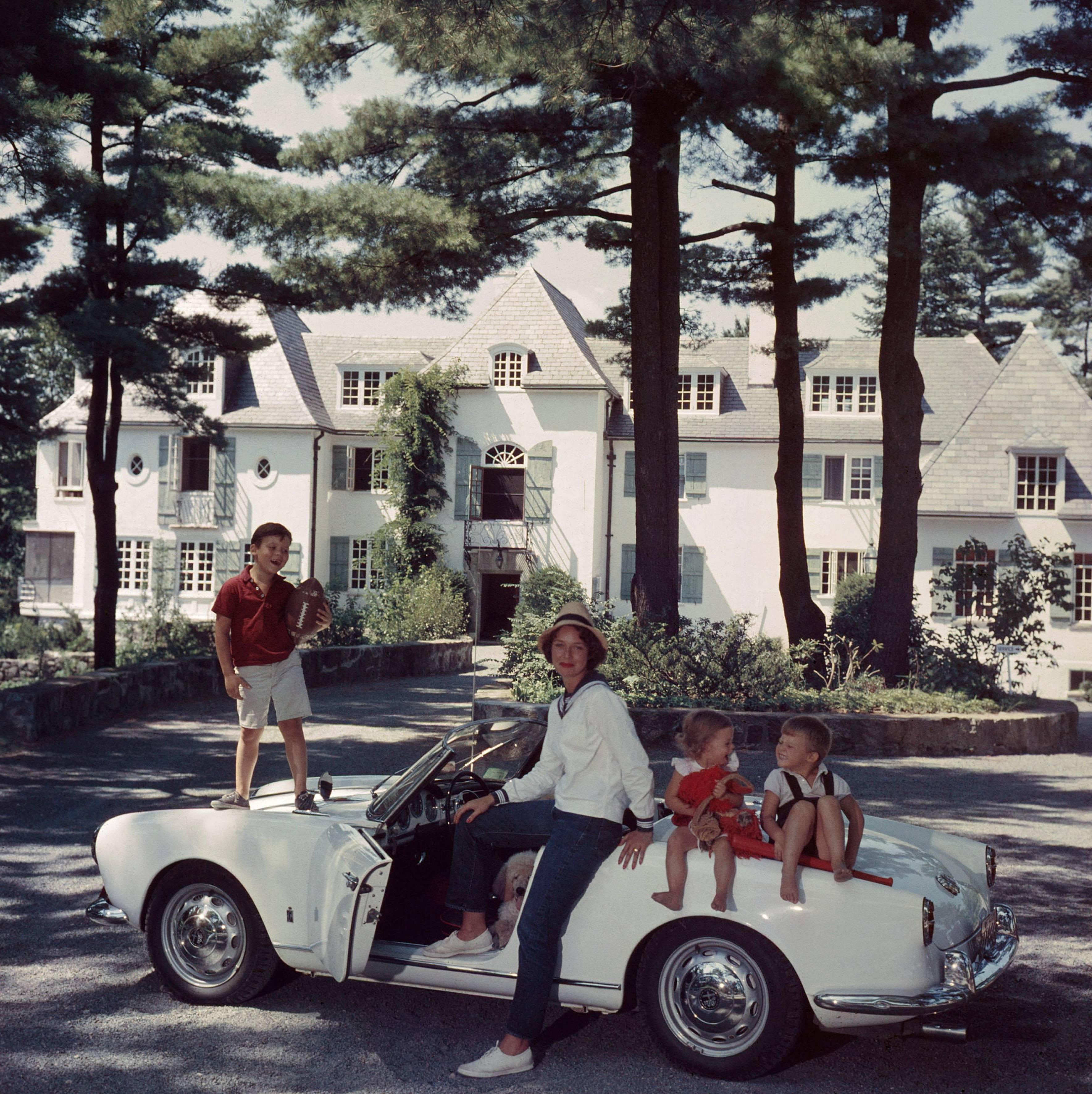 Slim Aarons Color Photograph - Cabot Family