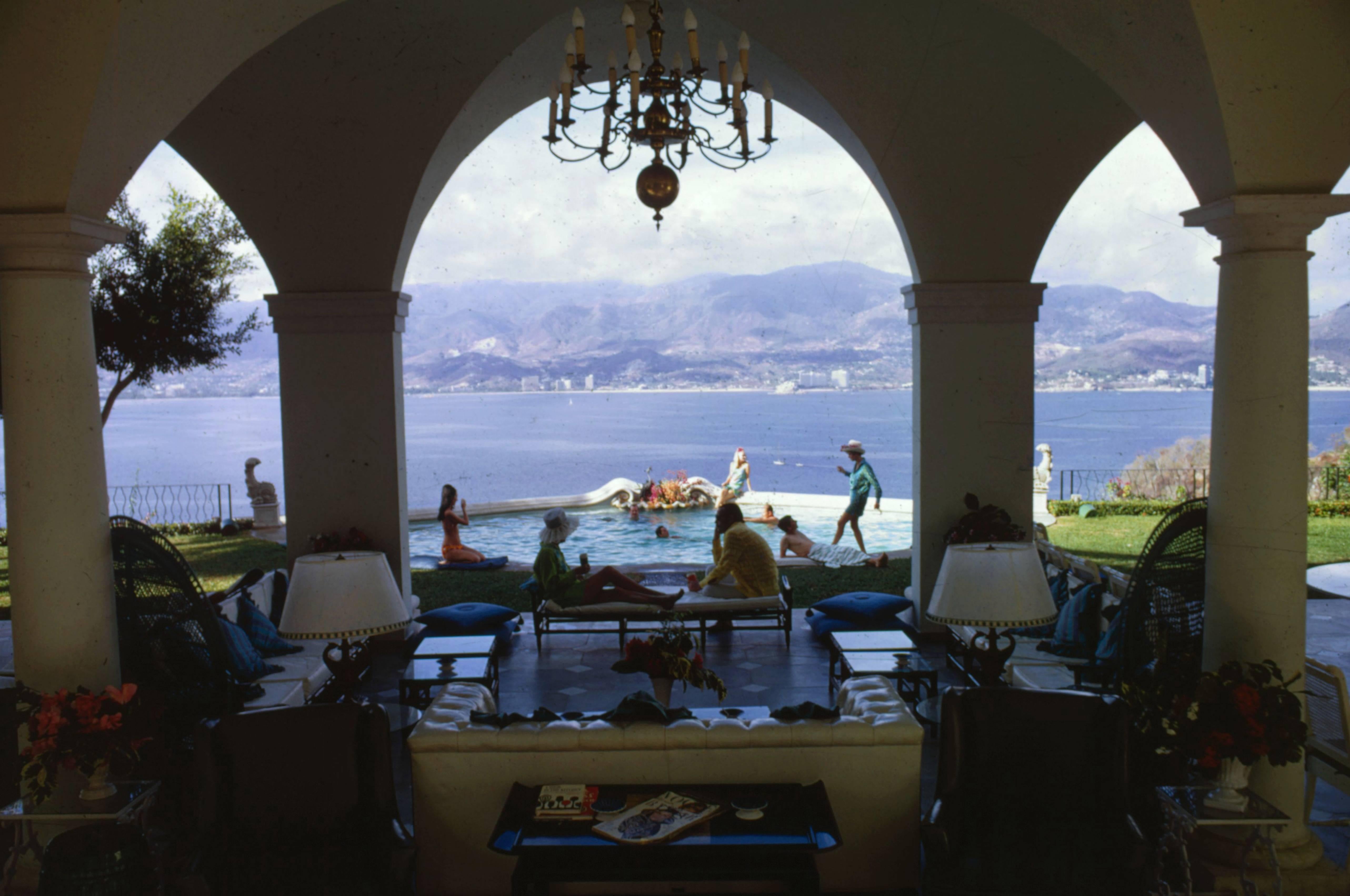 Slim Aarons Color Photograph - Acapulco Villa, 1968: Las Brisas, the home of Eustaquio Escandon in Acapulco
