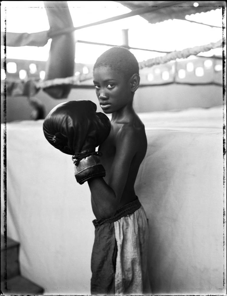 Patrick Demarchelier Black and White Photograph - Boxing Gym, Cuba