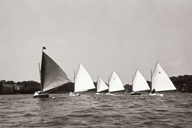 Priscilla Rattazzi Black and White Photograph - Sailing around the Pond Regatta, East Hampton