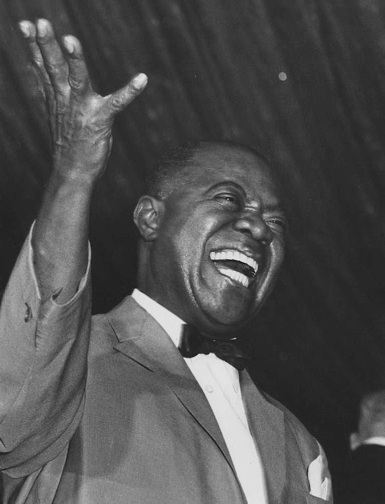 Ron Galella Black and White Photograph - Louis Armstrong, Roseland Ballroom, New York