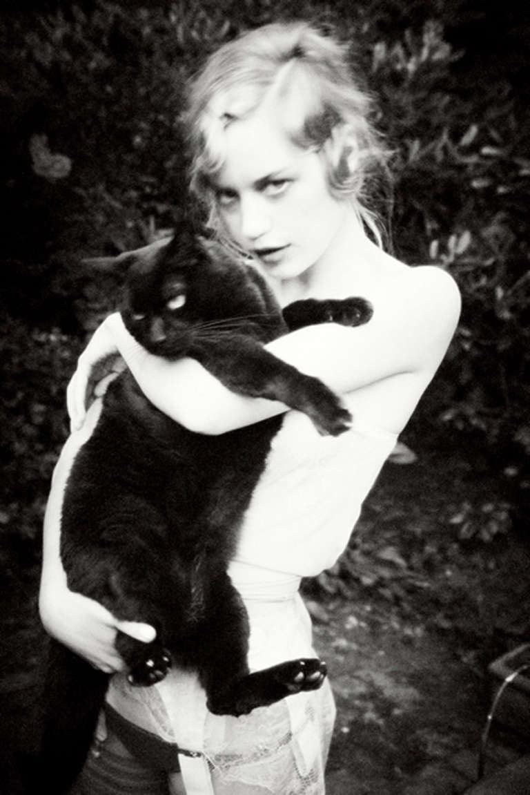 Ellen von Unwerth Black and White Photograph - Meow I