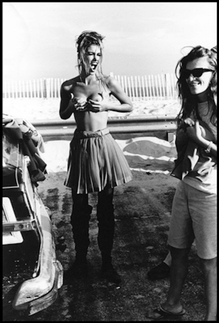 Arthur Elgort Black and White Photograph - Susan Holmes on Flying Point Road, Long Island, VOGUE Italia