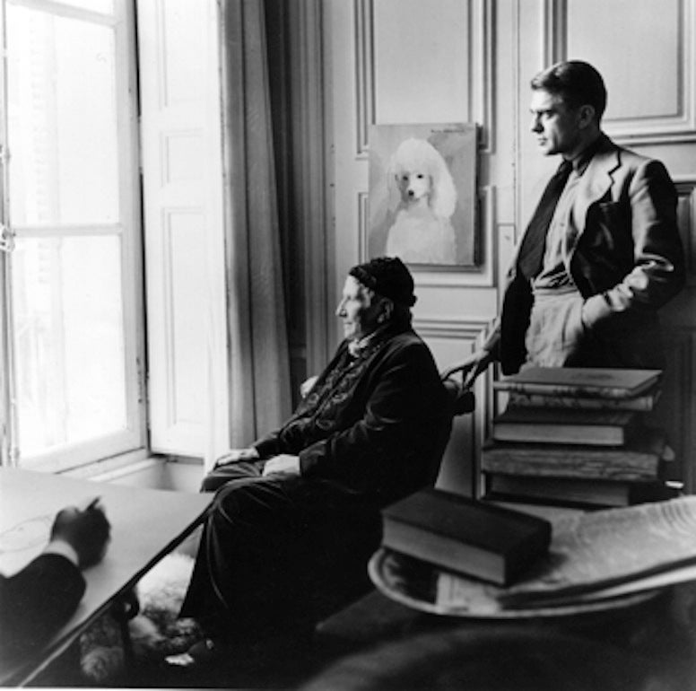 Horst P. Horst Black and White Photograph - Carl Erickson Drawing Gertrude Stein and Horst, Paris