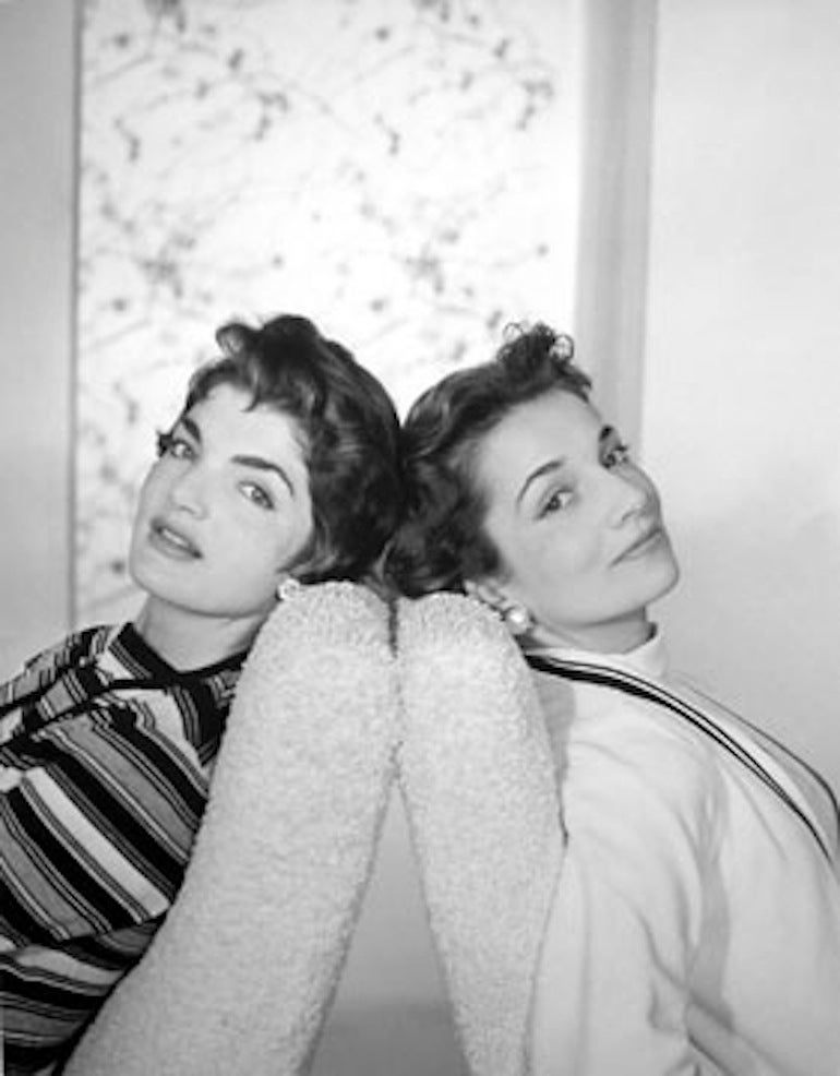 Horst P. Horst Black and White Photograph - Jacqueline Bouvier and her sister Lee Radziwill, New York