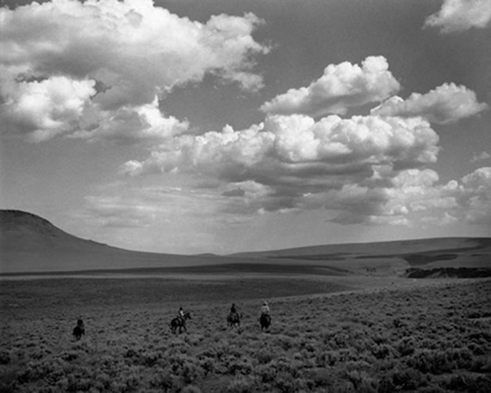 Kurt Markus Black and White Photograph - Whitehorse Ranch, Fields, Oregon
