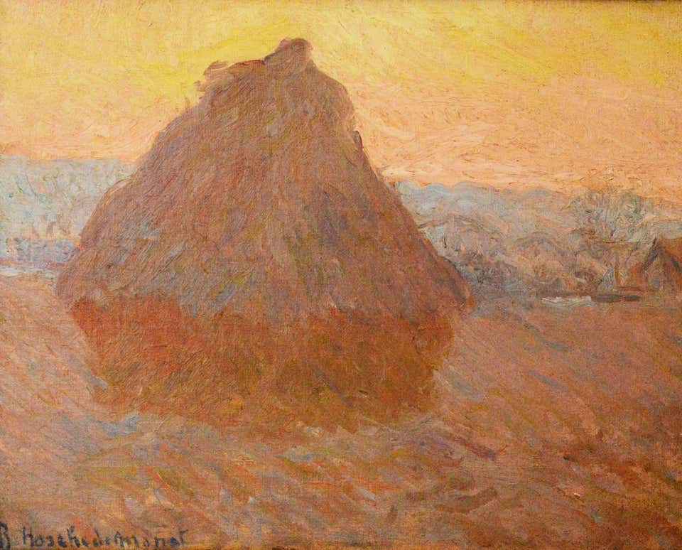 Blanche Hoschedé-Monet - Grainstack, Giverny, France, Claude Monet ...