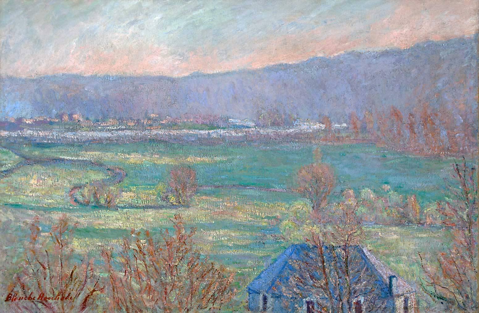 Blanche Hoschedé-Monet Landscape Painting - The River Seine at Sorel-Moussel