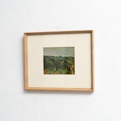 After Paul Cézanne, Figures, Color Cliché Print, 1945, Framed