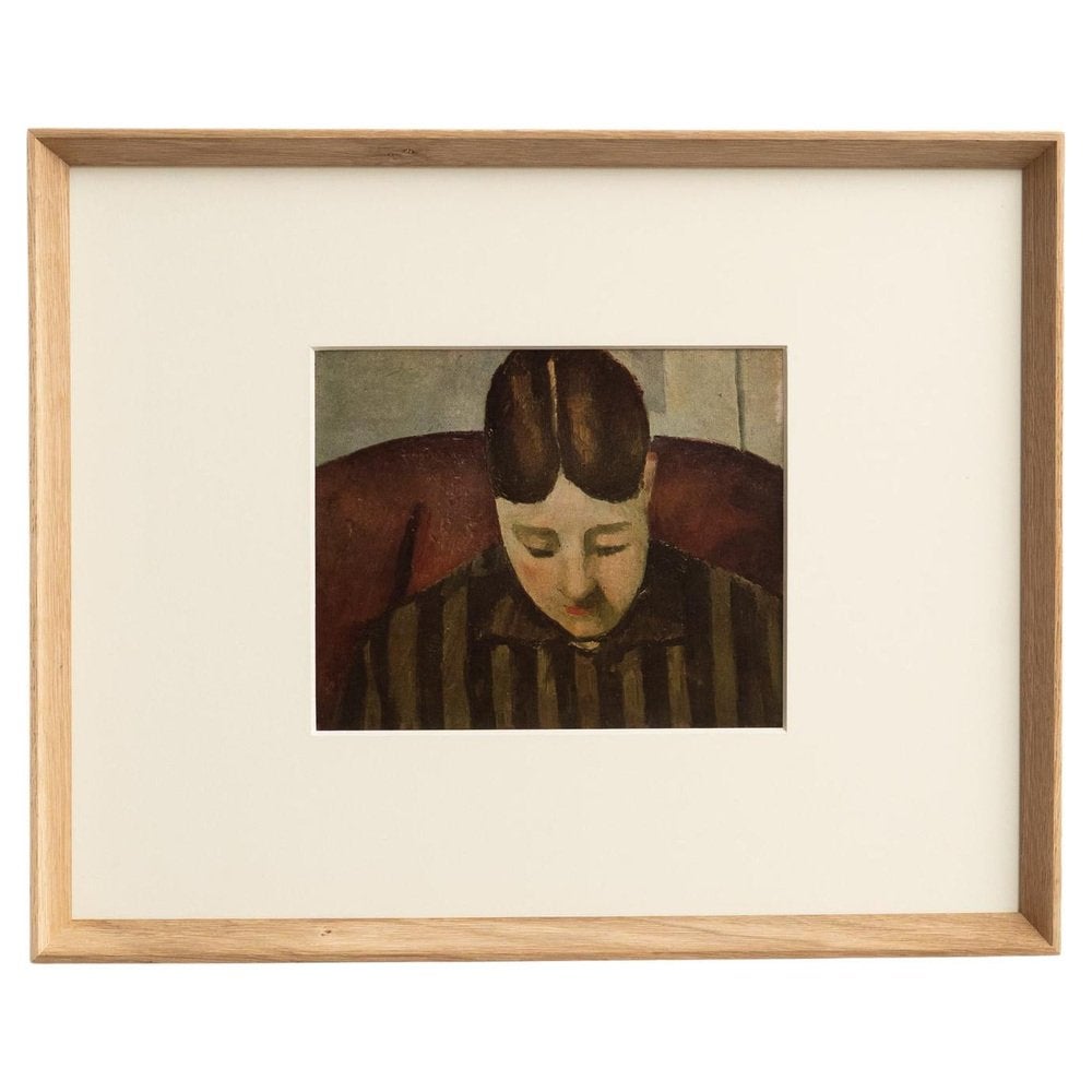 After Paul Cezanne Abstract Print - After Paul Cézanne, Figures, Color Cliché Print, 1945, Framed