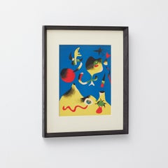 After Joan Miró, Composition for Verve, 1937, Lithograph, Framed