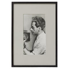 Vintage Black and White Portrait of Man Ray, 1920s Framed