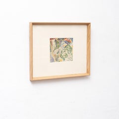 After André Derain, Fauves Composition, 1948, Color Cliché Print, Framed
