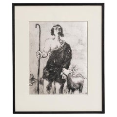 Marc Chagall, Biblical Series, 1956, Framed Black and White Heliogravure