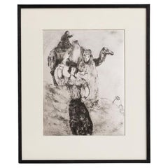 Marc Chagall, Biblical Series, 1956, Framed Black and White Heliogravure
