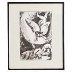 Marc Chagall, Biblical Series, 1956, Framed Black and White Heliogravure