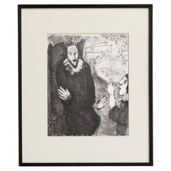Marc Chagall, Biblical Series, 1956, Framed Black and White Heliogravure