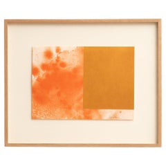 Alfons Borrell, «Composición abstracta naranja», litografía, 1990, enmarcada