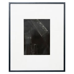 Contemporary Black and White Abstract Framed Rayography 1/1 by Adrian 2013