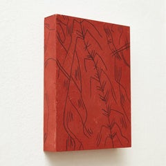 Adrian Pintura abstracta contemporánea sobre madera, 2019