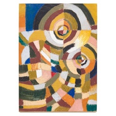 Pintura abstracta contemporánea en madera de Adrian, 2017