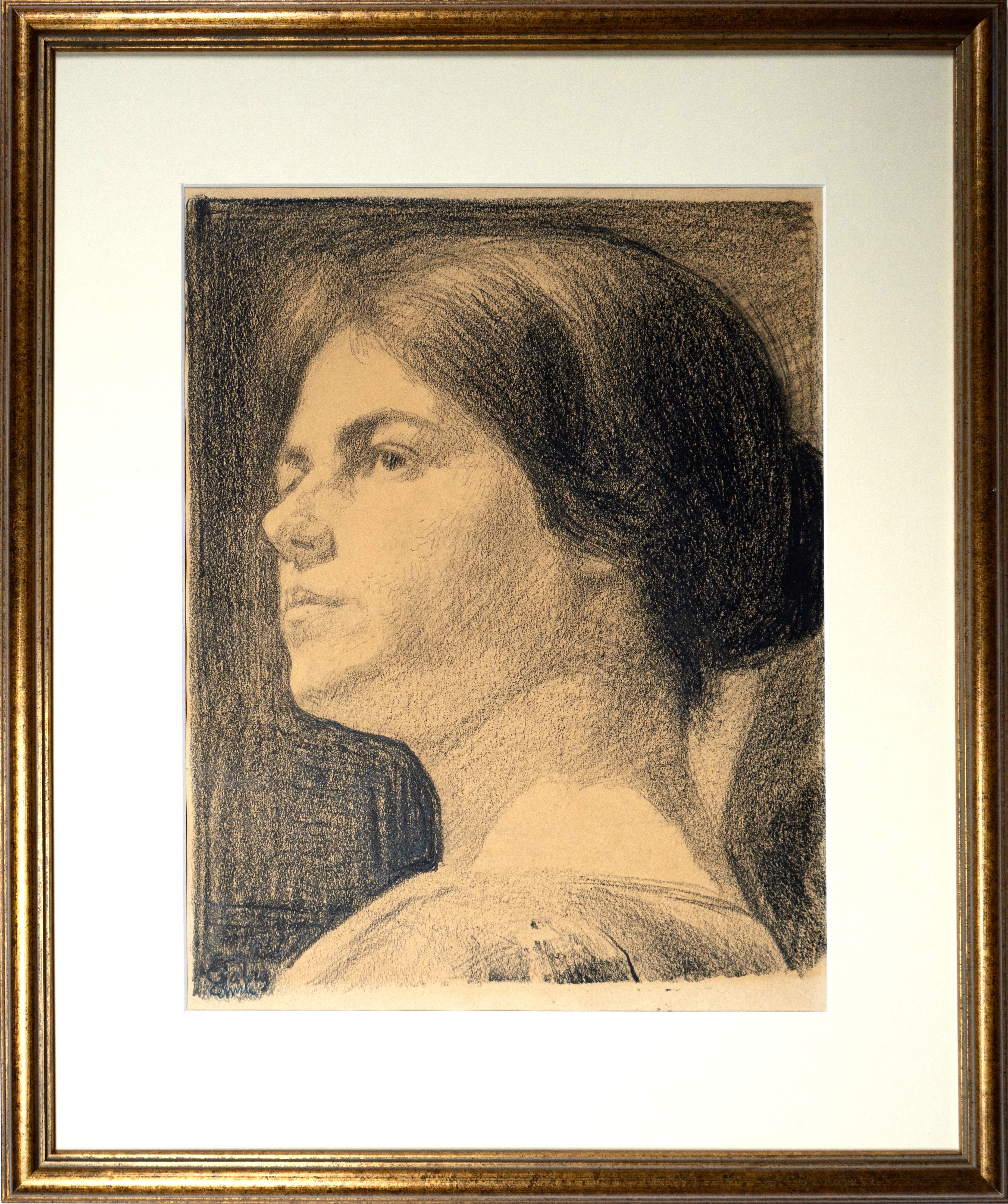 « Portrait de Mlle Vera Bodilly », pastel symboliste d'Émile Barthélemy Fabry