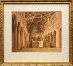 'Interior View of the Church of St. Clement, Rome' by Anthony Frederick Sandys