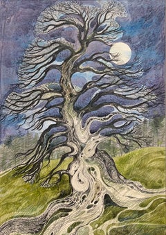 «El árbol del milenio, el roble elefante», acuarela sobre papel de Ronald Maddox