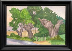 'Gnarled Trees', Neo-Romantic oil on canvas by John Nash, view of trees