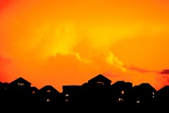 Amber Hour: Fotografía geométrica abstracta, impresión con tintas pigmentadas de archivo
