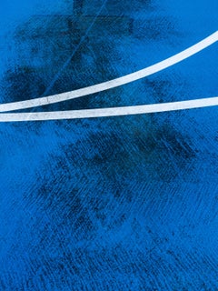 Two Lines on Blue: Minimalist Abstract Photography, Archival Pigment Print