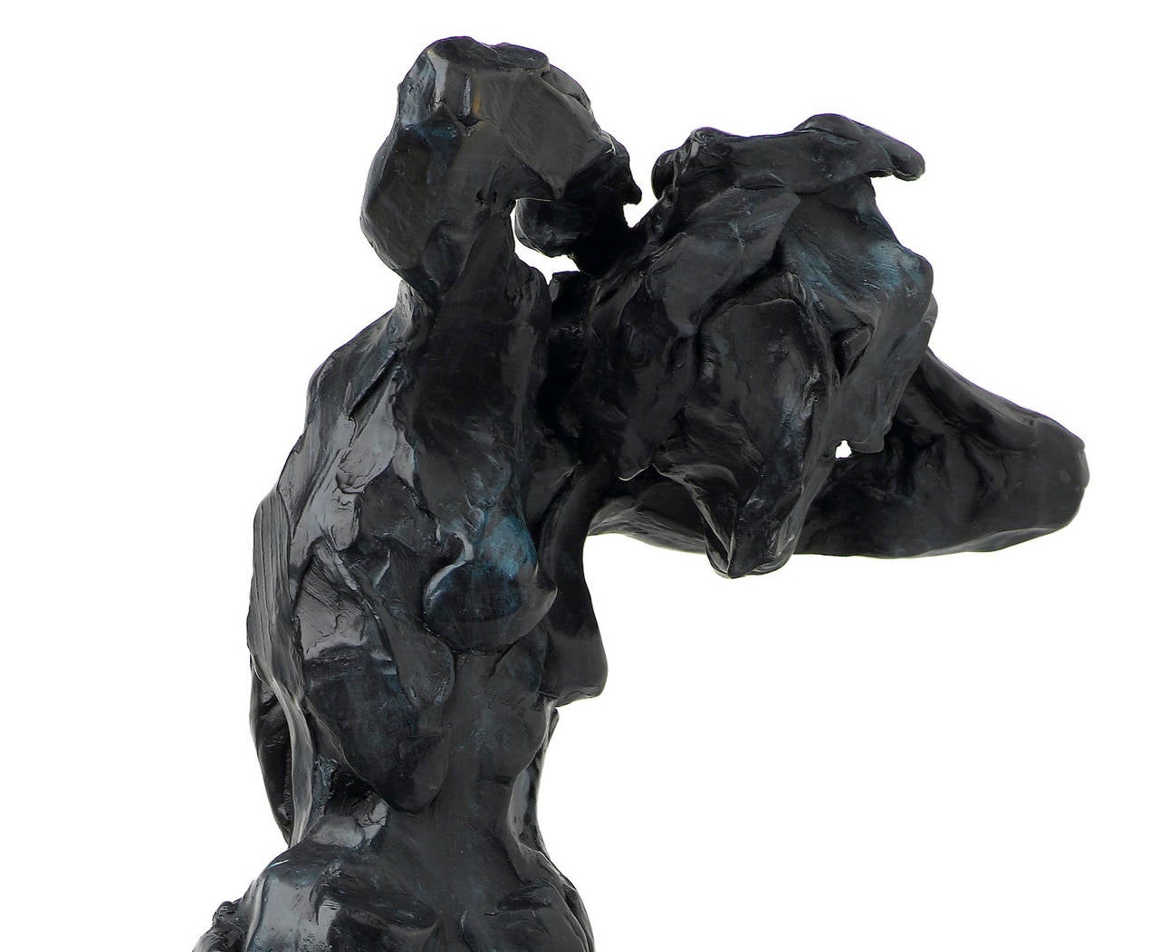 Sans titre XXVII 4/8 - émotif, nu, femme, figuratif, patine, statuette en bronze - Or Nude Sculpture par Richard Tosczak