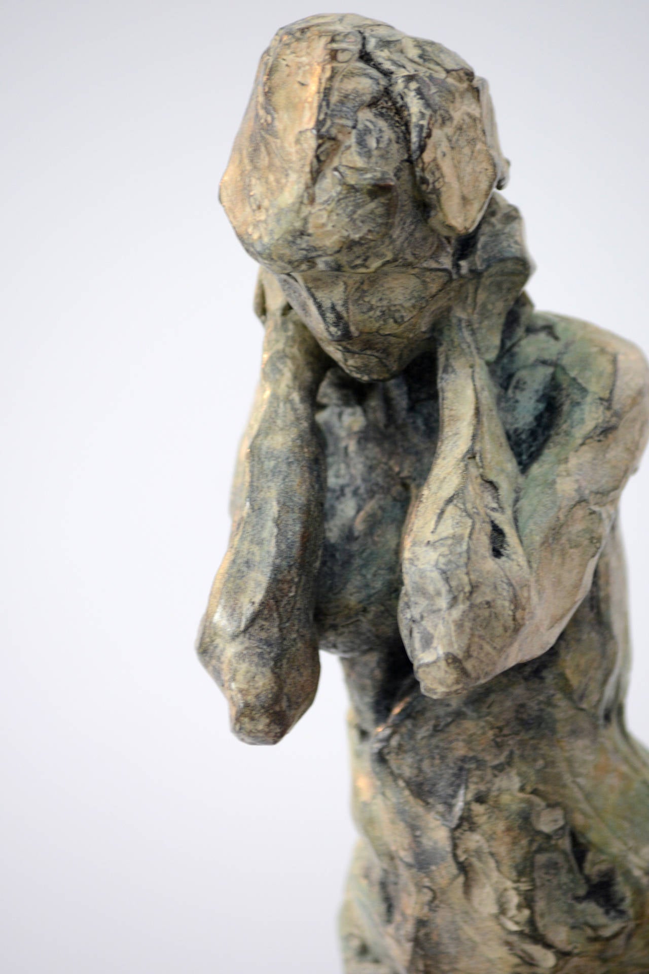 The Pleiades-Taygete 1/8 - emotive, nude, female, figurative, bronze statuette - Contemporary Sculpture by Richard Tosczak