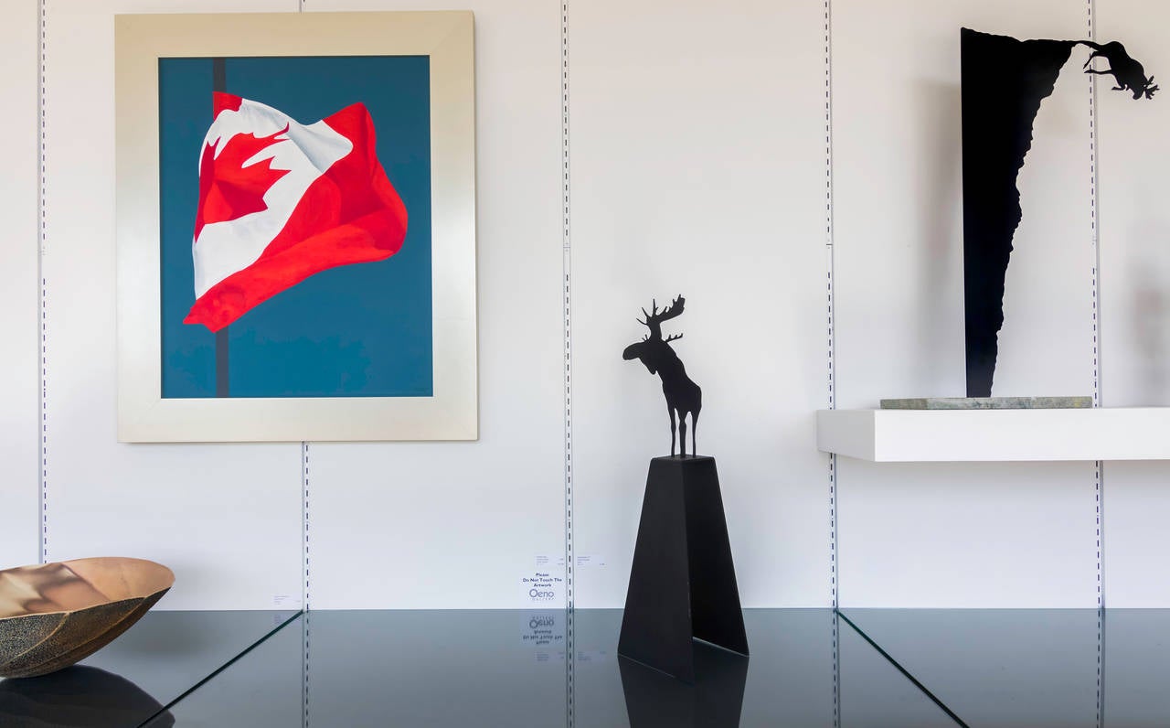 Small Moose 4/4 - Contemporary Sculpture by Charles Pachter