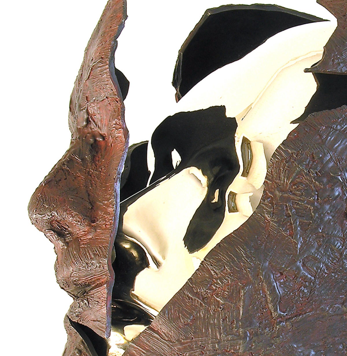 Tabula Rasa - sculpture figurative abstraite, gothique, bronze, plaqué or - Contemporain Sculpture par Dale Dunning