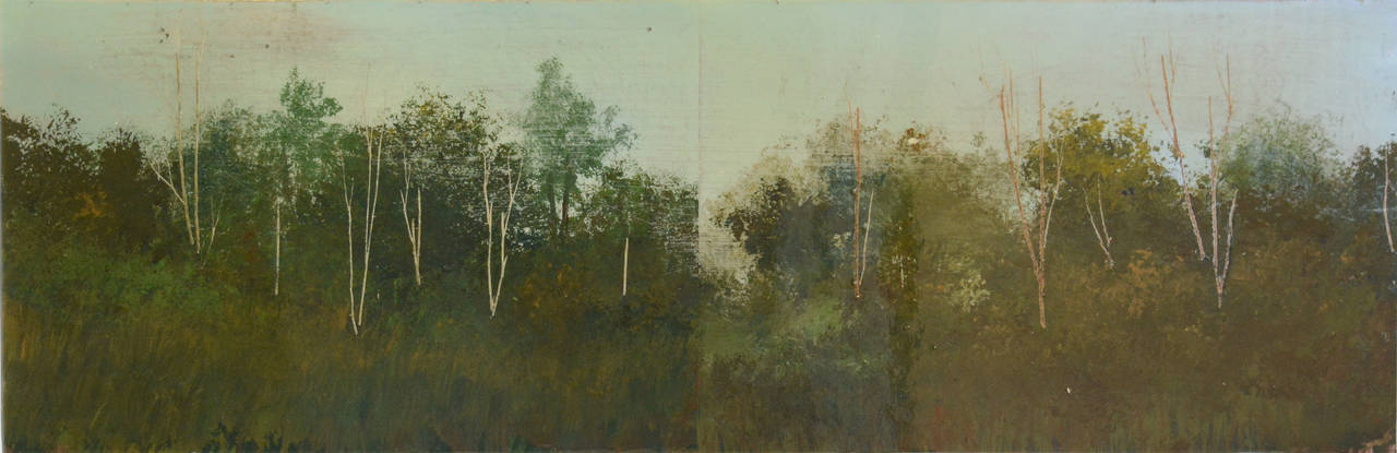 Untitled Landscape - Painting by Peter Hoffer