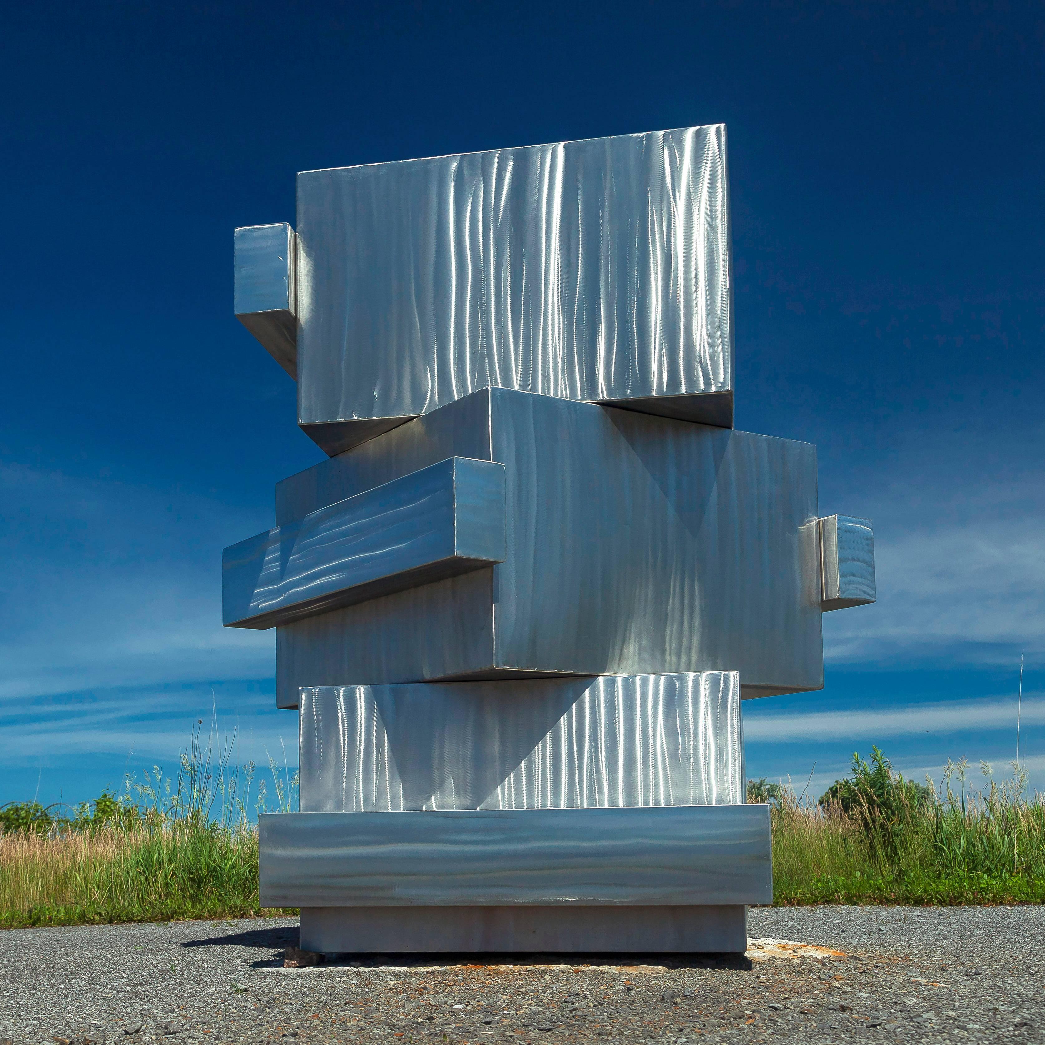 Rick Lapointe Abstract Sculpture - Totem of the Knowledge Seekers