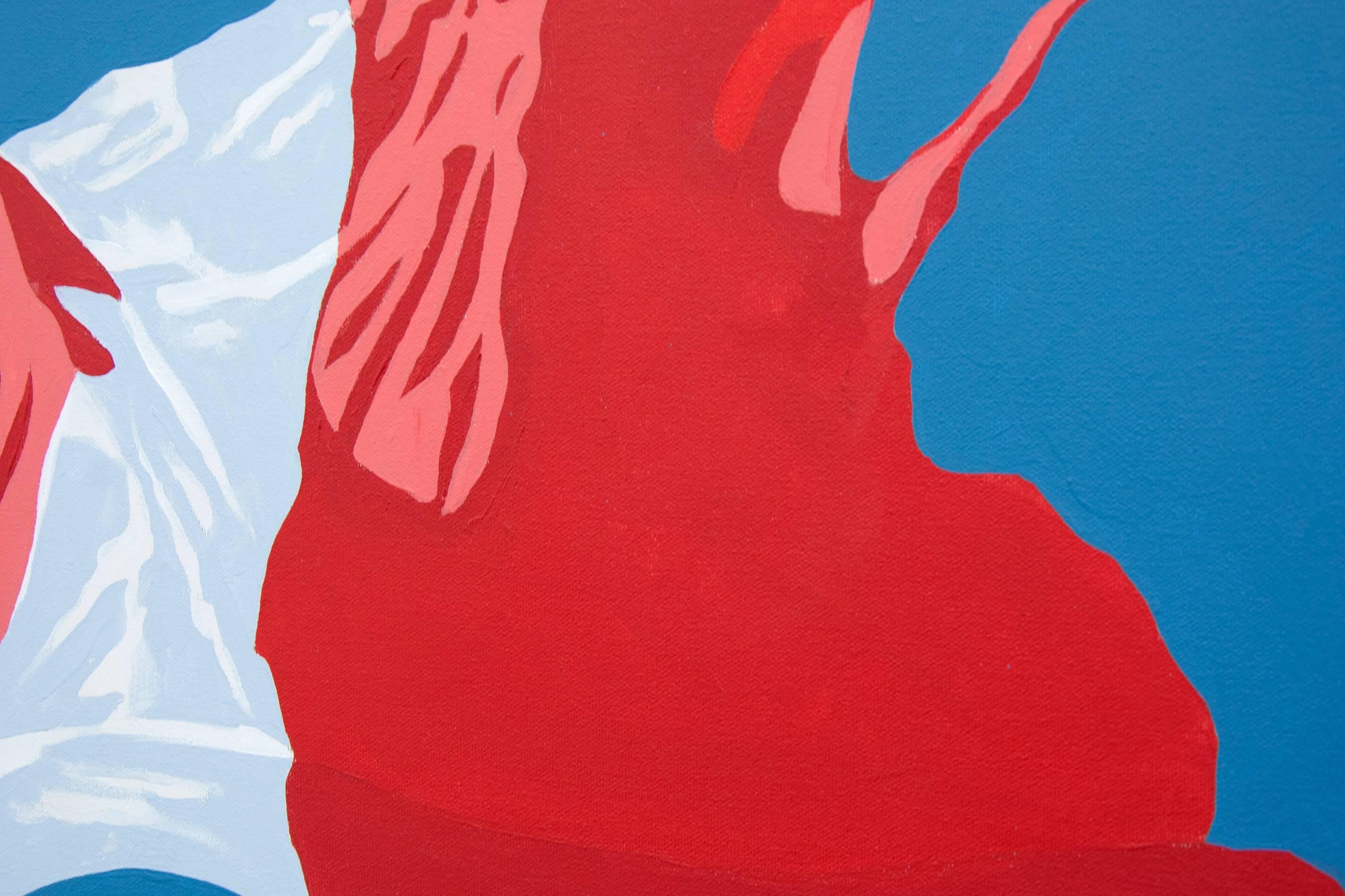 Horizontal Flag - pop-art, Canadiana, iconic, contemporary, acrylic on canvas 1