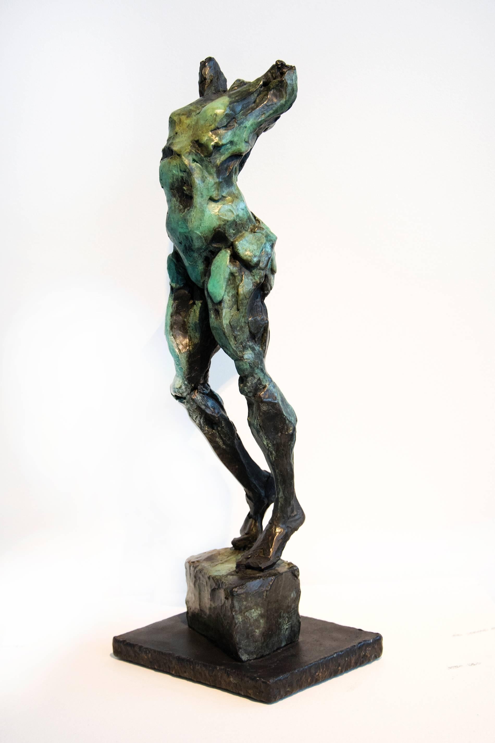 Sculpture XV A.P./12 - emotive, nude, female, figurative, bronze statuette