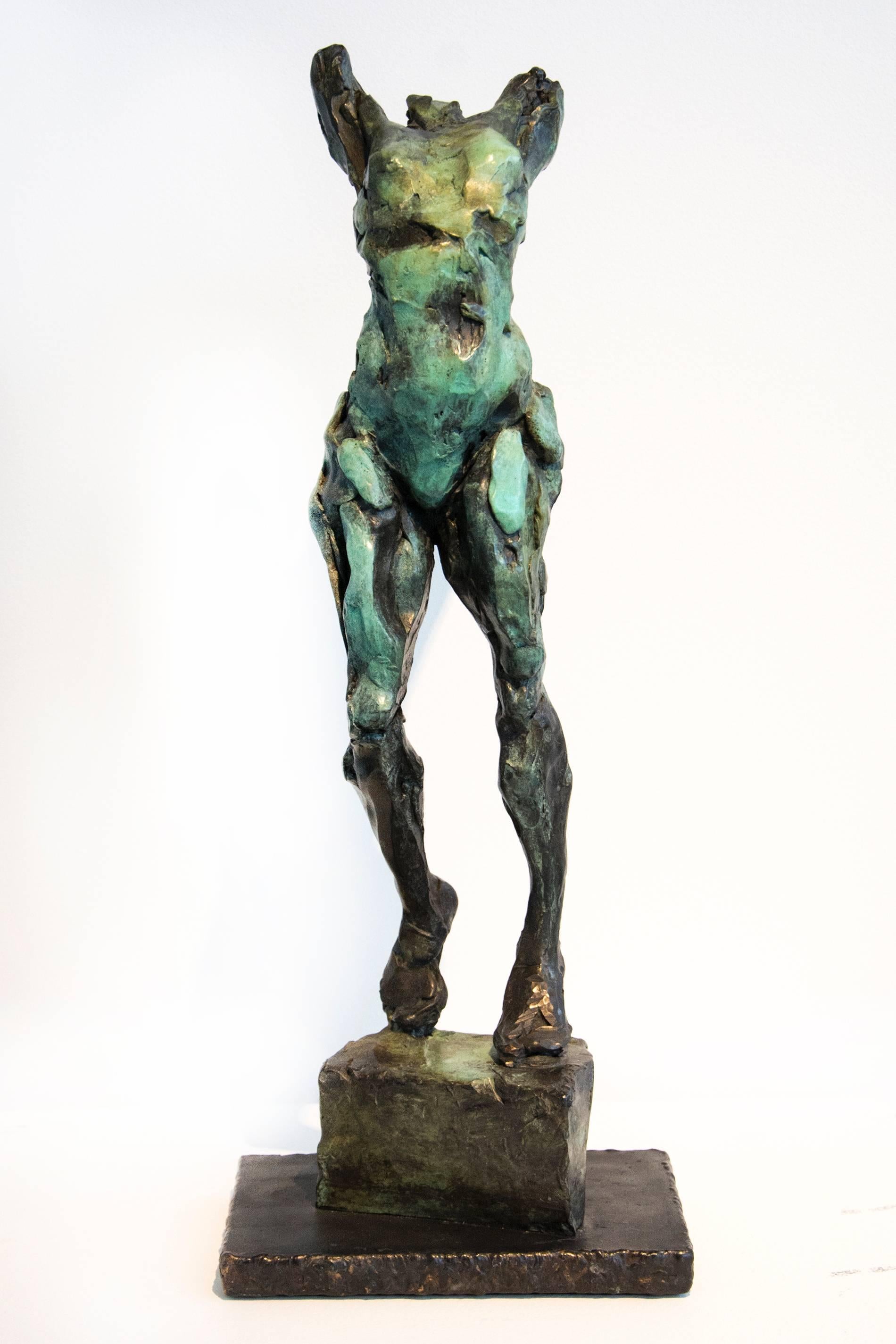 The Pleiades-Alcyone AP/12 - Emotiv, nackt, weiblich, figurativ, Bronzestatuette – Sculpture von Richard Tosczak