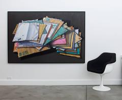 Scripsit Series No 04 - bright, vivid detail, realist, still-life oil on canvas