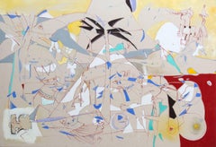 Arab Spring - large, dynamic, narrative, surrealist abstract, acrylic on canvas