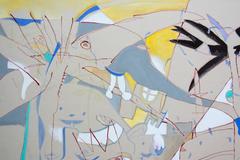 Arab Spring - large, dynamic, narrative, surrealist abstract, acrylic on canvas